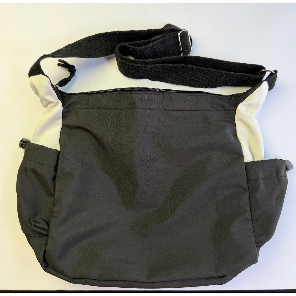Binnilu Crossbody Bag Black White Utility Techwear Gorpcore Messenger Purse